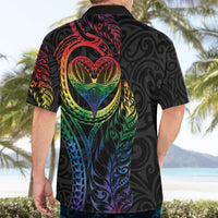 New Zealand Pride Hawaiian Shirt Takatapui Rainbow Fern LT7 - Polynesian Pride