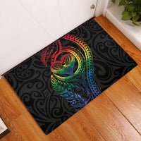New Zealand Pride Rubber Doormat Takatapui Rainbow Fern