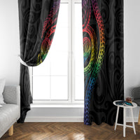 New Zealand Pride Window Curtain Takatapui Rainbow Fern
