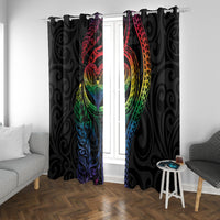 New Zealand Pride Window Curtain Takatapui Rainbow Fern