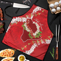 Hawaii Island Flowers Lei Apron Ohia Lehua Scarlet Red LT7 Red - Polynesian Pride