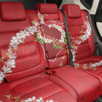 Hawaii Island Flowers Lei Back Car Seat Cover Ohia Lehua Scarlet Red