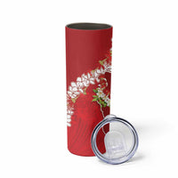Hawaii Island Flowers Lei Skinny Tumbler Ohia Lehua Scarlet Red