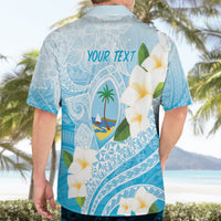 Guam Chamorro Guasali Flowers Hawaiian Shirt Aqua Gradient LT7 - Polynesian Pride