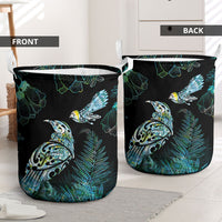 Aotearoa Maori Mahuru Laundry Basket Spring Time - Paua Shell Green LT7 - Polynesian Pride