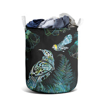 Aotearoa Maori Mahuru Laundry Basket Spring Time - Paua Shell Green LT7 - Polynesian Pride