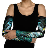 Aotearoa Maori Mahuru Arm Sleeves Spring Time - Paua Shell Green LT7 - Polynesian Pride