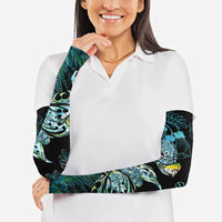 Aotearoa Maori Mahuru Arm Sleeves Spring Time - Paua Shell Green LT7 - Polynesian Pride