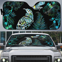Aotearoa Maori Mahuru Auto Sun Shade Spring Time - Paua Shell Green LT7 Black - Polynesian Pride