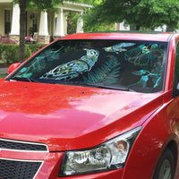 Aotearoa Maori Mahuru Auto Sun Shade Spring Time - Paua Shell Green LT7 - Polynesian Pride