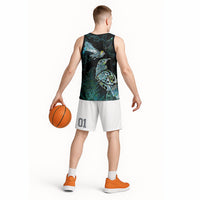 Aotearoa Maori Mahuru Basketball Jersey Spring Time - Paua Shell Green LT7 - Polynesian Pride