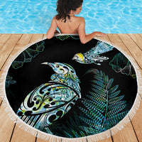 Aotearoa Maori Mahuru Beach Blanket Spring Time - Paua Shell Green LT7 - Polynesian Pride