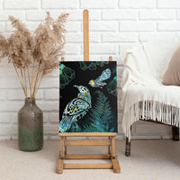 Aotearoa Maori Mahuru Canvas Wall Art Spring Time - Paua Shell Green LT7 - Polynesian Pride