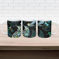 Aotearoa Maori Mahuru Ceramic Mug Spring Time - Paua Shell Green LT7 - Polynesian Pride