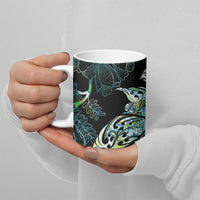 Aotearoa Maori Mahuru Ceramic Mug Spring Time - Paua Shell Green LT7 - Polynesian Pride