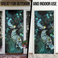 Aotearoa Maori Mahuru Door Cover Spring Time - Paua Shell Green LT7 - Polynesian Pride