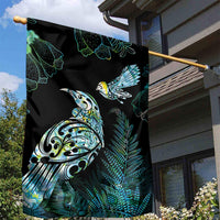 Aotearoa Maori Mahuru Garden Flag Spring Time - Paua Shell Green LT7 - Polynesian Pride