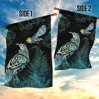 Aotearoa Maori Mahuru Garden Flag Spring Time - Paua Shell Green LT7 - Polynesian Pride