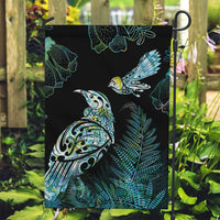 Aotearoa Maori Mahuru Garden Flag Spring Time - Paua Shell Green LT7 Garden Flag Black - Polynesian Pride