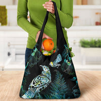 Aotearoa Maori Mahuru Grocery Bag Spring Time - Paua Shell Green LT7 - Polynesian Pride
