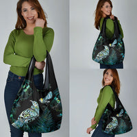 Aotearoa Maori Mahuru Grocery Bag Spring Time - Paua Shell Green LT7 - Polynesian Pride