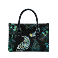 Aotearoa Maori Mahuru Leather Bag Spring Time - Paua Shell Green LT7 - Polynesian Pride