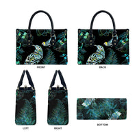 Aotearoa Maori Mahuru Leather Bag Spring Time - Paua Shell Green LT7 - Polynesian Pride