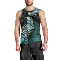 Aotearoa Maori Mahuru Men Tank Top Spring Time - Paua Shell Green LT7 - Polynesian Pride