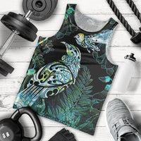 Aotearoa Maori Mahuru Men Tank Top Spring Time - Paua Shell Green LT7 - Polynesian Pride