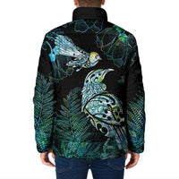 Aotearoa Maori Mahuru Padded Jacket Spring Time - Paua Shell Green LT7 - Polynesian Pride