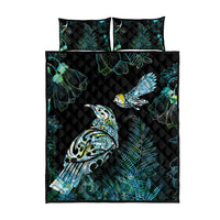 Aotearoa Maori Mahuru Quilt Bed Set Spring Time - Paua Shell Green LT7 - Polynesian Pride