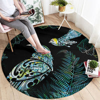 Aotearoa Maori Mahuru Round Carpet Spring Time - Paua Shell Green LT7 - Polynesian Pride