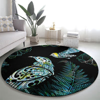 Aotearoa Maori Mahuru Round Carpet Spring Time - Paua Shell Green LT7 - Polynesian Pride