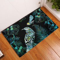 Aotearoa Maori Mahuru Rubber Doormat Spring Time - Paua Shell Green LT7 - Polynesian Pride