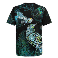 Aotearoa Maori Mahuru Rugby Jersey Spring Time - Paua Shell Green LT7 - Polynesian Pride