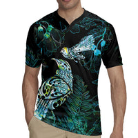 Aotearoa Maori Mahuru Rugby Jersey Spring Time - Paua Shell Green LT7 - Polynesian Pride