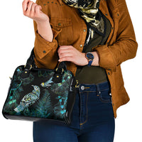 Aotearoa Maori Mahuru Shoulder Handbag Spring Time - Paua Shell Green LT7 - Polynesian Pride