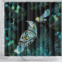Aotearoa Maori Mahuru Shower Curtain Spring Time - Paua Shell Green LT7 - Polynesian Pride