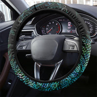 Aotearoa Maori Mahuru Steering Wheel Cover Spring Time - Paua Shell Green LT7 - Polynesian Pride