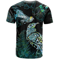 Aotearoa Maori Mahuru T Shirt Spring Time - Paua Shell Green LT7 - Polynesian Pride