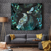Aotearoa Maori Mahuru Tapestry Spring Time - Paua Shell Green LT7 Black - Polynesian Pride