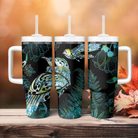 Aotearoa Maori Mahuru Tumbler With Handle Spring Time - Paua Shell Green LT7 - Polynesian Pride