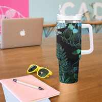Aotearoa Maori Mahuru Tumbler With Handle Spring Time - Paua Shell Green LT7 - Polynesian Pride
