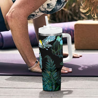 Aotearoa Maori Mahuru Tumbler With Handle Spring Time - Paua Shell Green LT7 - Polynesian Pride