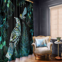 Aotearoa Maori Mahuru Window Curtain Spring Time - Paua Shell Green LT7 - Polynesian Pride