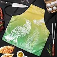 Aotearoa Maori Mahuru Tui With Pikawakawa Apron Spring Time LT7 Green - Polynesian Pride