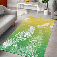 Aotearoa Maori Mahuru Tui With Pikawakawa Area Rug Spring Time LT7 - Polynesian Pride