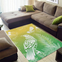 Aotearoa Maori Mahuru Tui With Pikawakawa Area Rug Spring Time LT7 - Polynesian Pride