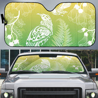 Aotearoa Maori Mahuru Tui With Pikawakawa Auto Sun Shade Spring Time LT7 Green - Polynesian Pride