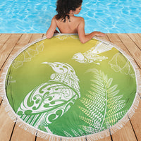 Aotearoa Maori Mahuru Tui With Pikawakawa Beach Blanket Spring Time LT7 - Polynesian Pride